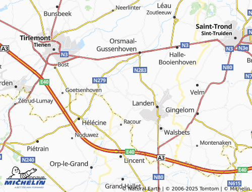 Carte MICHELIN Neerwinden - ViaMichelin