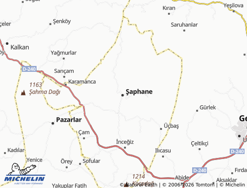 MICHELIN Pazar map - ViaMichelin