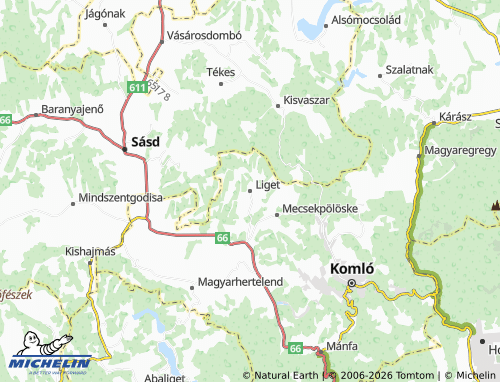 MICHELIN-Landkarte Liget - ViaMichelin
