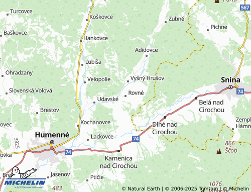 MICHELIN Rovné map - ViaMichelin