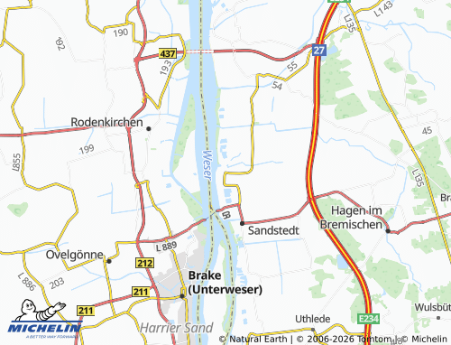 MICHELIN Rechtenfleth map - ViaMichelin