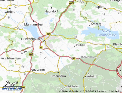 MICHELIN Obenbrunn map - ViaMichelin