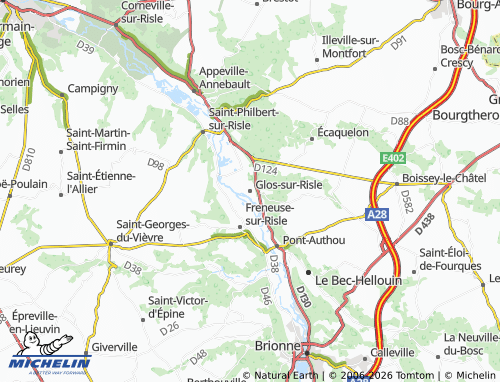 MICHELIN Glos-sur-Risle map - ViaMichelin
