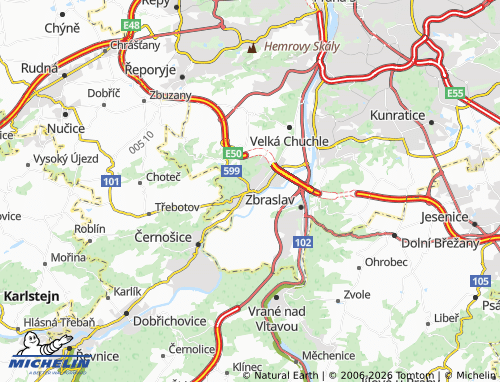 Mapa MICHELIN Radotín - ViaMichelin