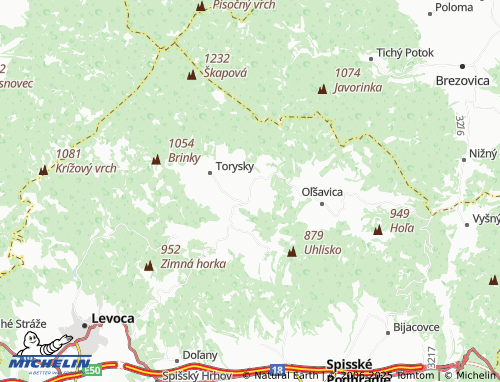 MICHELIN Nižné Repaše map - ViaMichelin