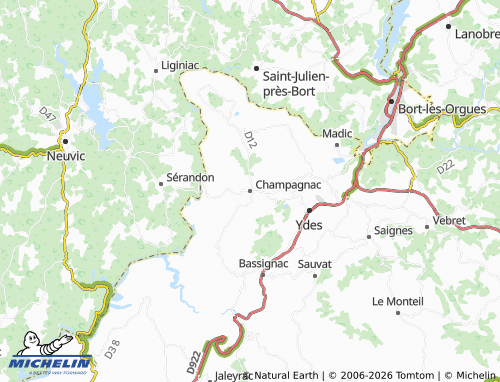 MICHELIN Champagnac map - ViaMichelin