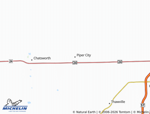Mapa MICHELIN Piper City - ViaMichelin