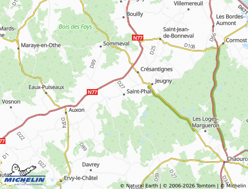 MICHELIN-Landkarte Saint-Phal - ViaMichelin