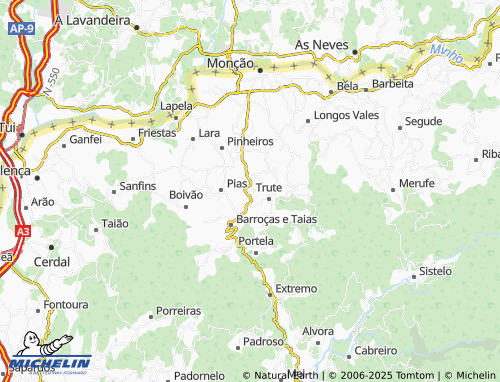 MICHELIN-Landkarte Paço de Moreira - ViaMichelin