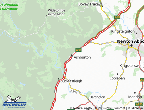 MICHELIN Ashburton map - ViaMichelin