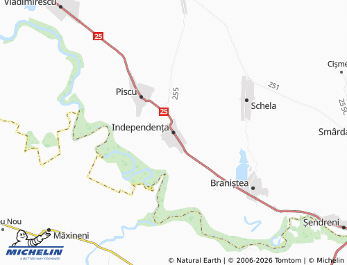 MICHELIN Independența map - ViaMichelin