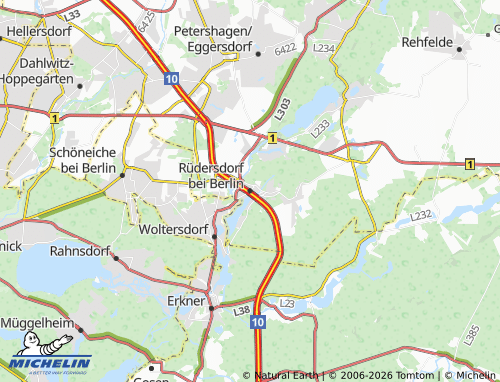 MICHELIN Rüdersdorf bei Berlin map - ViaMichelin