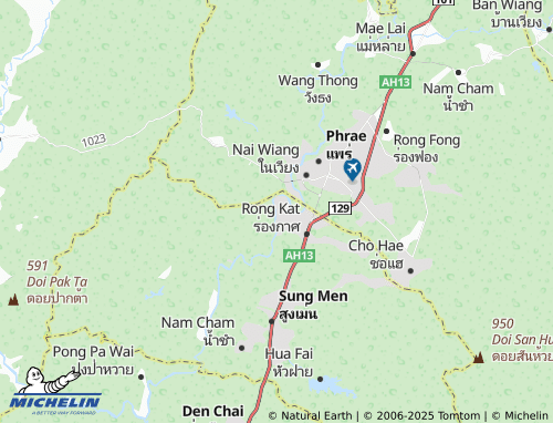 MICHELIN Wiang Thong map - ViaMichelin