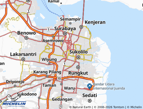 MICHELIN Pucang Sewu map - ViaMichelin