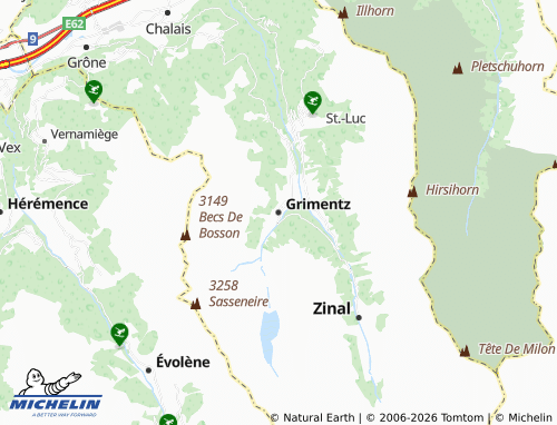 MICHELIN Grimentz map - ViaMichelin