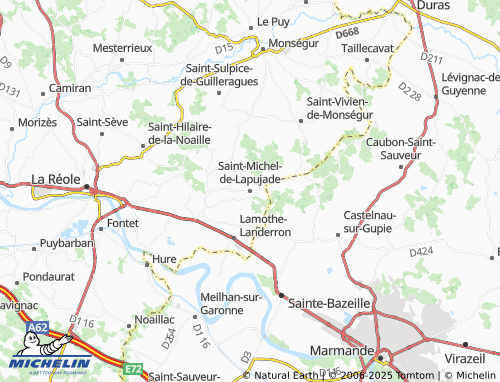 MICHELIN-Landkarte Saint-Michel-de-Lapujade - ViaMichelin
