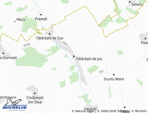 MICHELIN Tătărăștii de Jos map - ViaMichelin