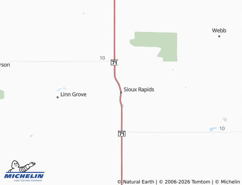 Mapa MICHELIN Sioux Rapids - ViaMichelin