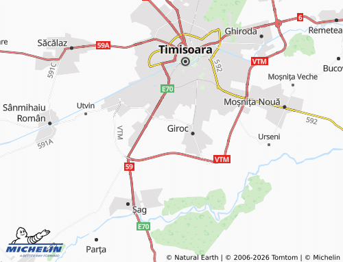 Mappa MICHELIN Chișoda - ViaMichelin