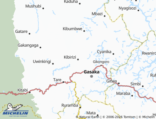 Mapa MICHELIN Kibirizi - ViaMichelin