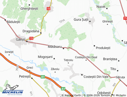 Mappa MICHELIN Mătăsaru - ViaMichelin