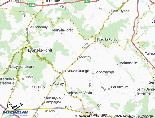 Mapa MICHELIN Morgny - ViaMichelin