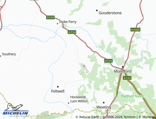 Carte MICHELIN Methwold - ViaMichelin