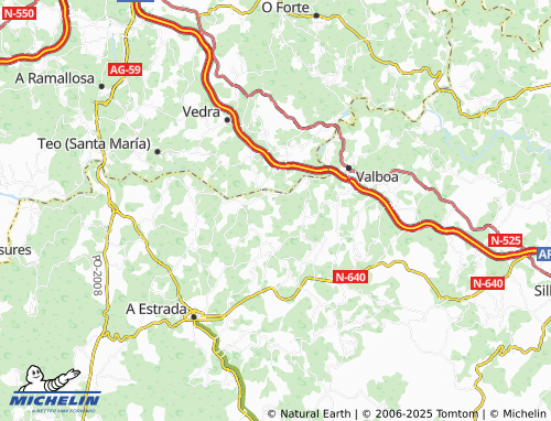 MICHELIN Ribeira (Santa Mariña) map - ViaMichelin