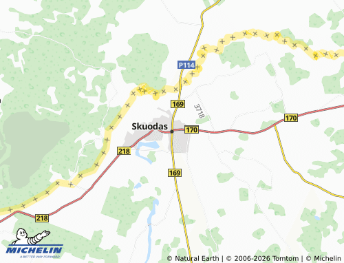 MICHELIN Skuodas map - ViaMichelin