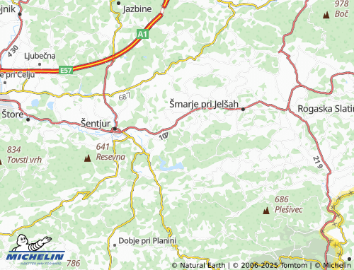 MICHELIN-Landkarte Platinovec - ViaMichelin