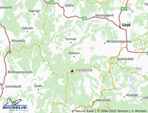 MICHELIN-Landkarte Bakóca - ViaMichelin