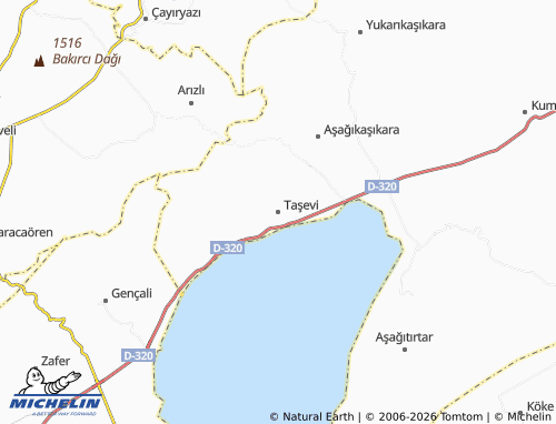 MICHELIN Taşevi map - ViaMichelin