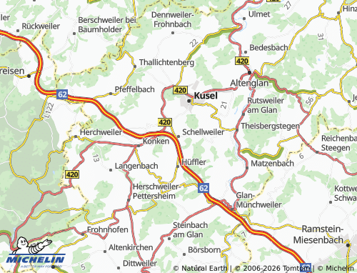 MICHELIN Schellweiler map - ViaMichelin