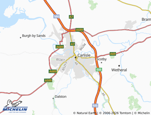 Carte MICHELIN Carlisle - ViaMichelin