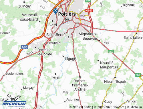 MICHELIN Les Pierres Brunes map - ViaMichelin