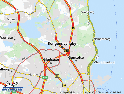 MICHELIN-Landkarte Kongens Lyngby - ViaMichelin