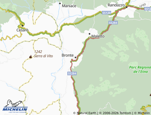 Carte MICHELIN Bronte - ViaMichelin