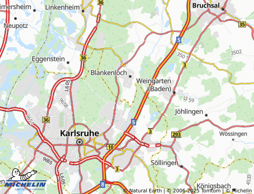 MICHELIN Büchig map - ViaMichelin