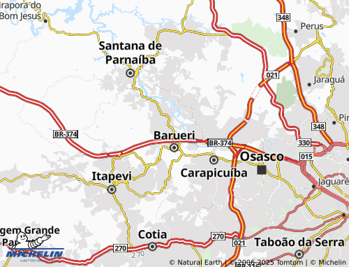 MICHELIN Jardim Barueri map - ViaMichelin