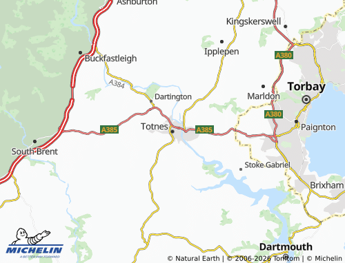 Carte MICHELIN Totnes - ViaMichelin