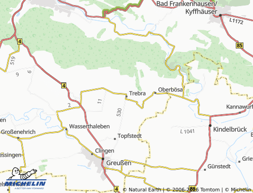 Mappa MICHELIN Trebra - ViaMichelin