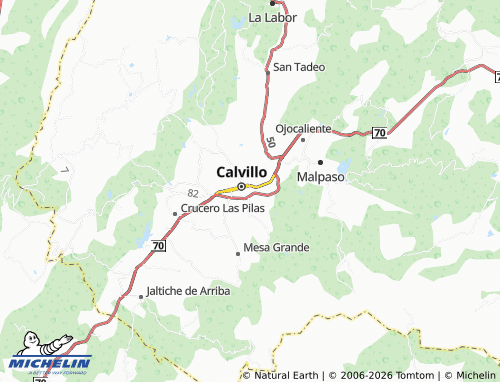 Kaart MICHELIN Morelos - ViaMichelin