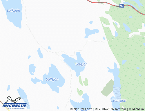 MICHELIN Lavsjön map - ViaMichelin
