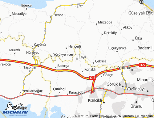 MICHELIN Çaylı map - ViaMichelin