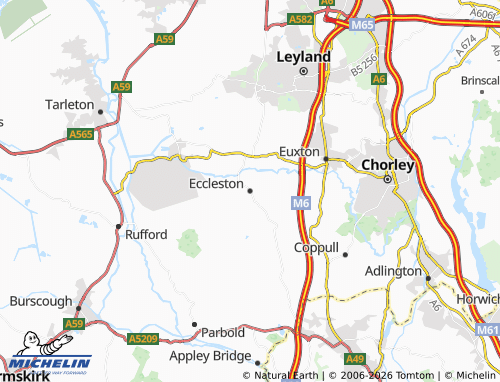 Mappa MICHELIN Eccleston - ViaMichelin