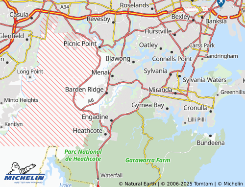 Mapa MICHELIN Woronora Heights - ViaMichelin