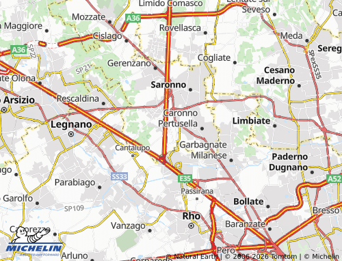 MICHELIN Origgio map - ViaMichelin