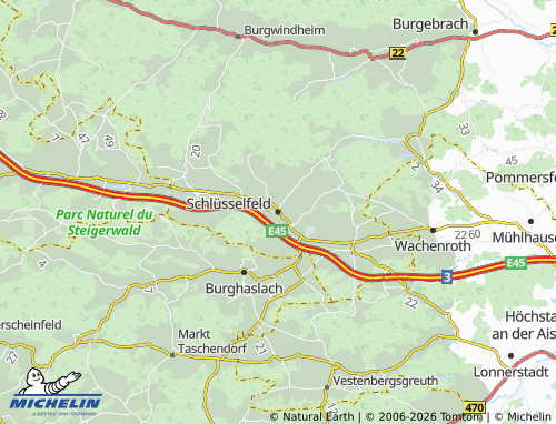 Mappa MICHELIN Schlüsselfeld - ViaMichelin