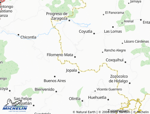Mapa MICHELIN Filomeno Mata - ViaMichelin