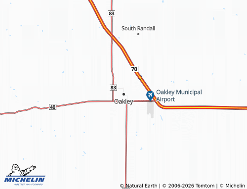 Mapa MICHELIN Oakley - ViaMichelin